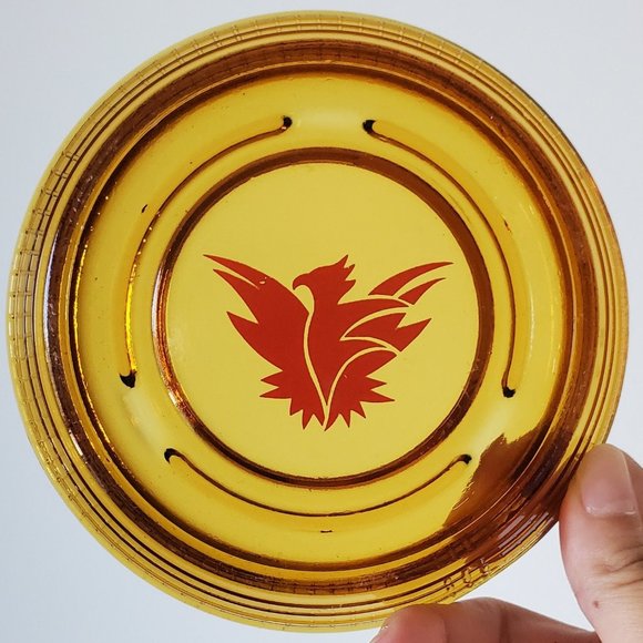 Amber Phoenix Ashtray - Picture 1 of 4